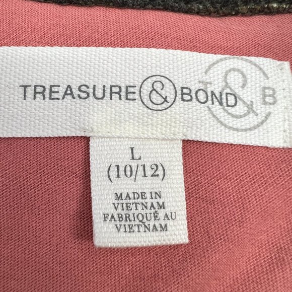 Treasure & Bond Kids' Fleece Pullover Sweatshirt Olive Sarma Camo L (10/12) NWT - Picture 5 of 6